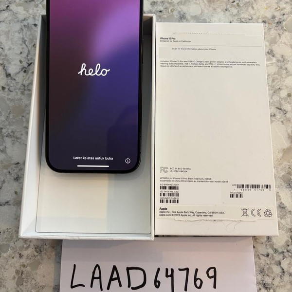 Apple iPhone 15 Pro - Unlocked, 256 GB, Black, A2848