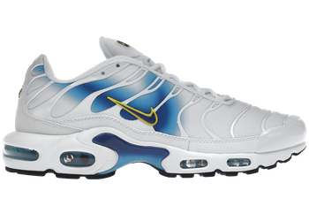 Nike Air Max Plus Spray Paint Swoosh White Blue for sale