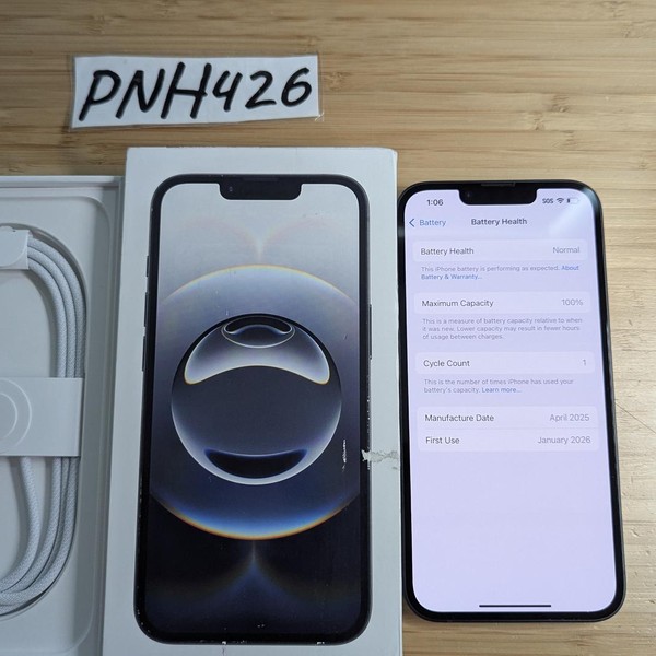 Apple iPhone 16e - Unlocked, 128 GB, Black, A3212