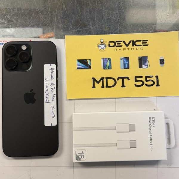 Apple iPhone 16 Pro Max - Unlocked, 256 GB, Black, A3084