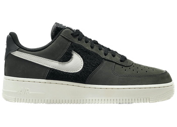 Nike Air Force 1 Low Black Light Bone Faux Fur (Women's) for sale