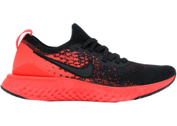 Nike Epic React Flyknit 2 Black Bright Crimson Infrared for sale