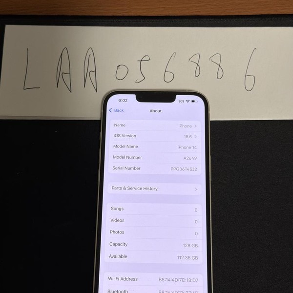 Apple iPhone 14 - Unlocked, 128 GB, Starlight, A2649