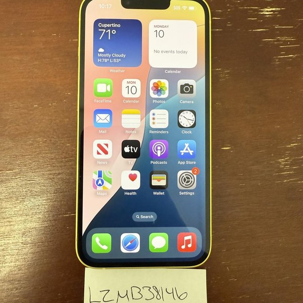 Apple iPhone 14 - Unlocked, 128 GB, Yellow, A2649