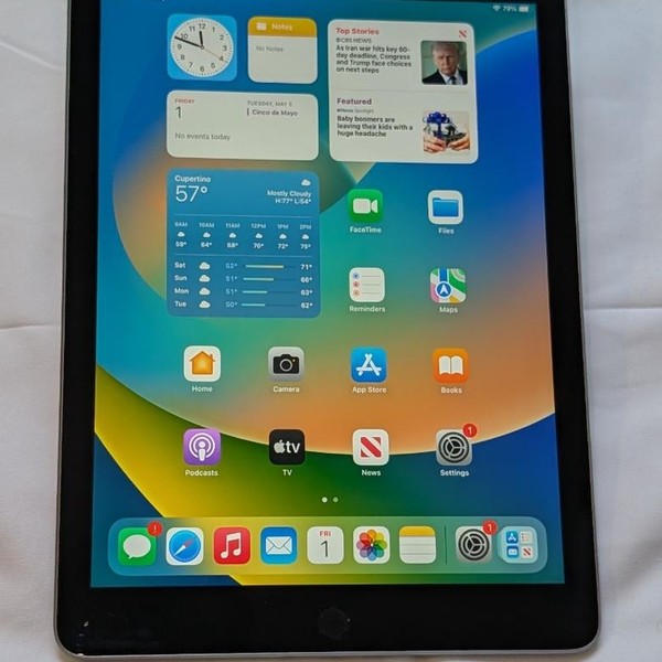 Apple iPad (5th Gen) - Unlocked, 32 GB, Gray, A1823