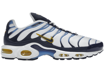 Nike Air Max Plus White Navy Gold for sale