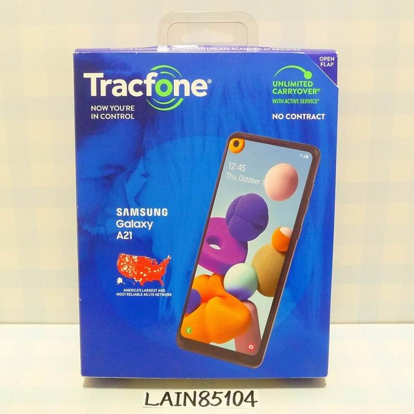Samsung Galaxy A21 - TracFone, 32 GB, Black, 3 GB