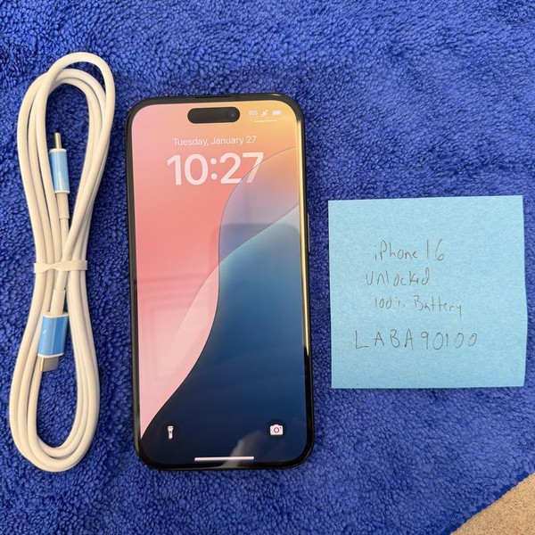 Apple iPhone 16 - Unlocked, Black, 128 GB, A3081