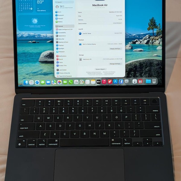 MacBook Air 2024 (M3) - 13 inch - 256 GB, Midnight, 16 GB, Apple M3, 8-core GPU