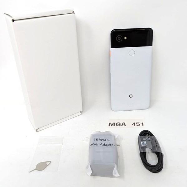 Google Pixel 2 XL - Unlocked, 64 GB, Black & White, Google Edition