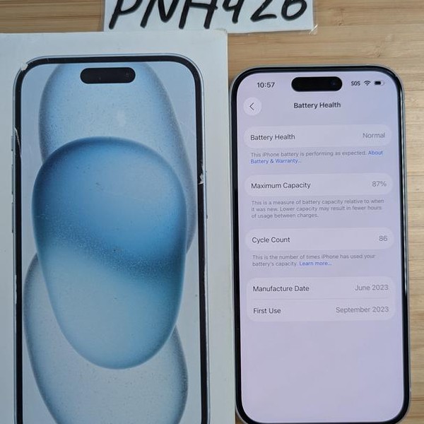 Apple iPhone 15 - Unlocked, 128 GB, Blue, A2846