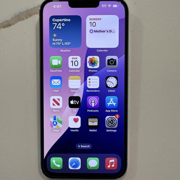Apple iPhone 13 Pro Max - Unlocked, 256 GB, Silver, A2484