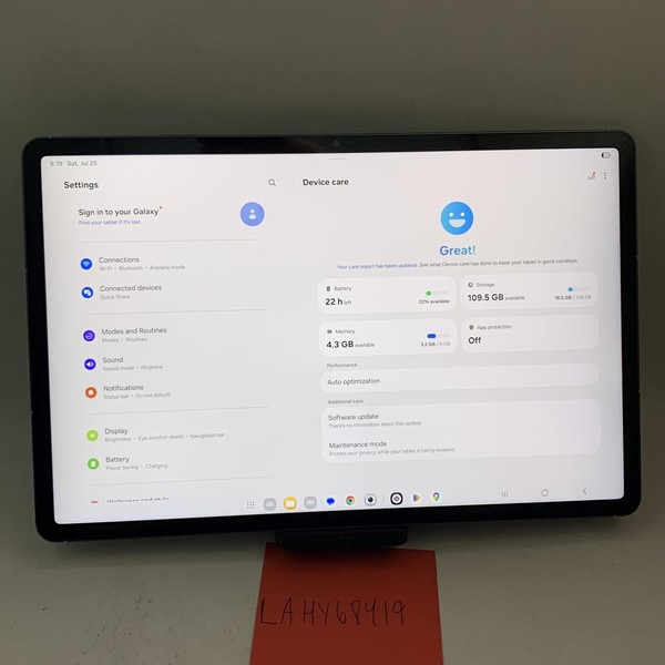 Samsung Galaxy Tab S10 FE+ Plus - Wi-Fi, 128 GB, Gray, 8 GB, SM-X620