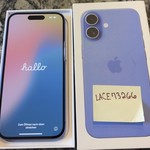 Mint Apple iPhone 16 - Unlocked, 128 GB, Ultramarine, A3081