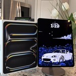 Good Apple iPad Pro 13 inch (M4) 2024 - Wi-Fi, 256 GB, Black, 8 GB, A2925, Standard Glass