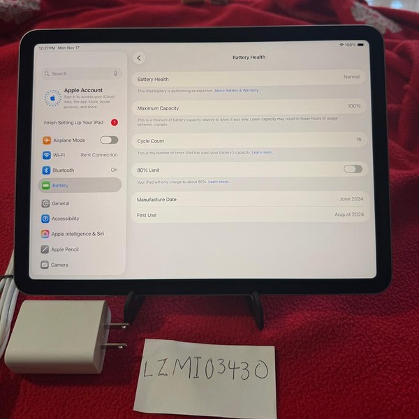 Apple iPad Air 11 inch (M2) 2024 - Wi-Fi, 128 GB, Gray, A2902