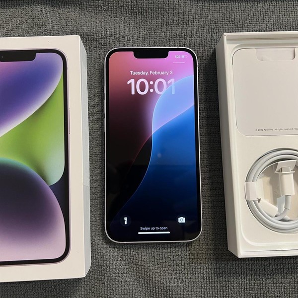 Apple iPhone 14 - Unlocked, 128 GB, Purple, A2649