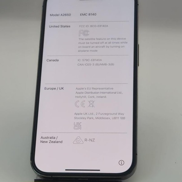 Apple iPhone 14 Pro - Unlocked, 128 GB, Purple, A2650