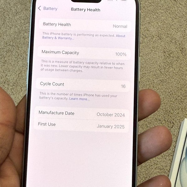 Apple iPhone 15 - Unlocked, 128 GB, Blue, A2846