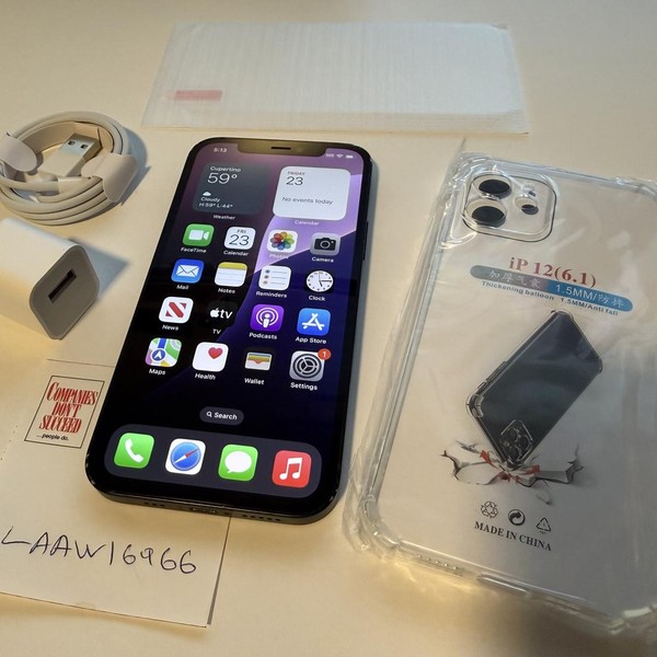 Apple iPhone 12 - Unlocked, Black, 64 GB, A2172