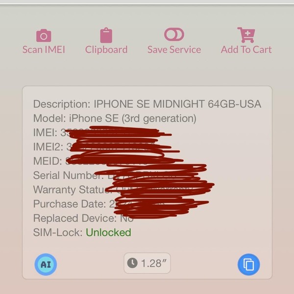 Apple iPhone SE 3rd Gen 2022 - Unlocked, 64 GB, Midnight, A2595