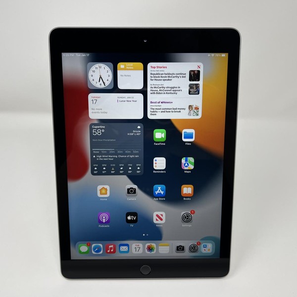 Apple iPad 6th Gen - Wi-Fi, 128 GB, Gray, A1893