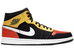  Jordan 1 Mid Black Amarillo Orange