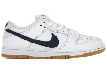 Nike SB Dunk Low Orange Label White Navy for sale