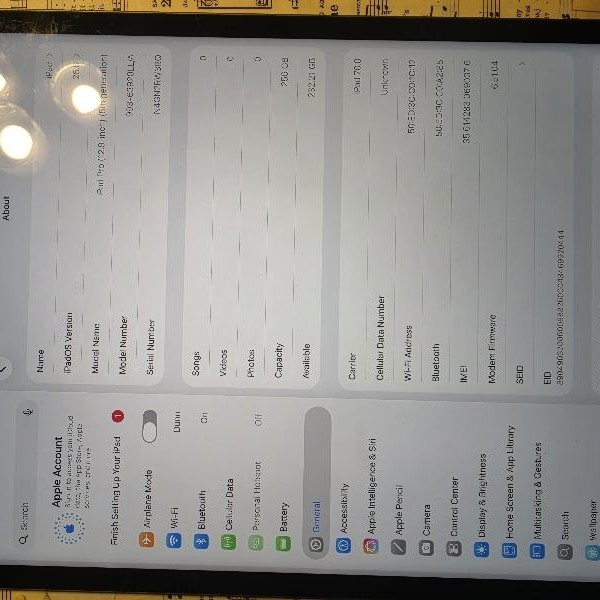 Apple iPad Pro 12.9 inch 5th Gen 2021 - Unlocked, 256 GB, Gray
