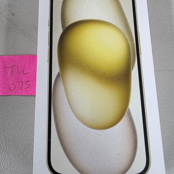 Apple iPhone 15 - Unlocked, 256 GB, Yellow, A2846