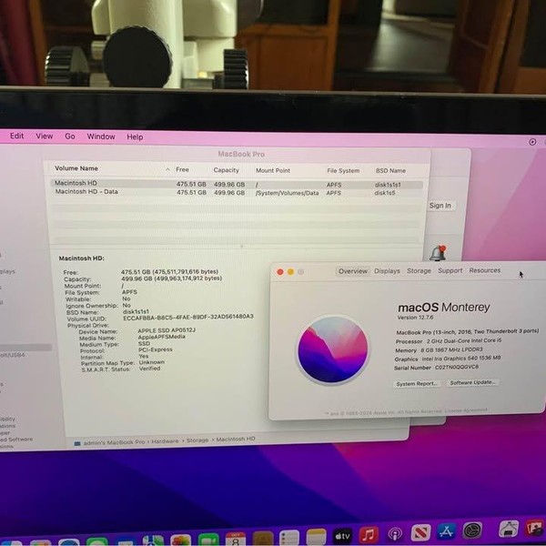 MacBook Pro 2016 (No Touch Bar) - 13 inch - 512 GB, Gray, 8 GB