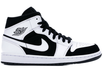 Jordan 1 Mid White Black for sale