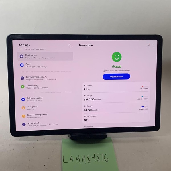 Samsung Galaxy Tab S9 - Wi-Fi, 256 GB, Graphite, 12 GB, SM-X710