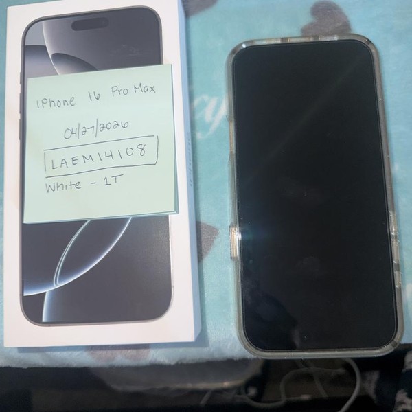Apple iPhone 16 Pro Max - Unlocked, 1 TB, White, A3084