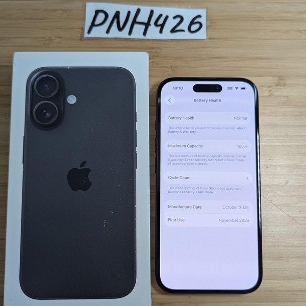 Apple iPhone 16 - Unlocked, 128 GB, Black, A3081