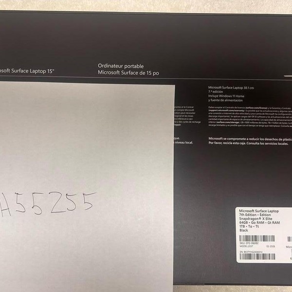 Microsoft Surface Laptop 7 - 1 TB, Black, 64 GB, Snapdragon X Elite, 15 inch