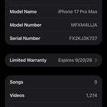 Mint Apple iPhone 17 Pro Max - Unlocked, 512 GB, Deep Blue, A3257