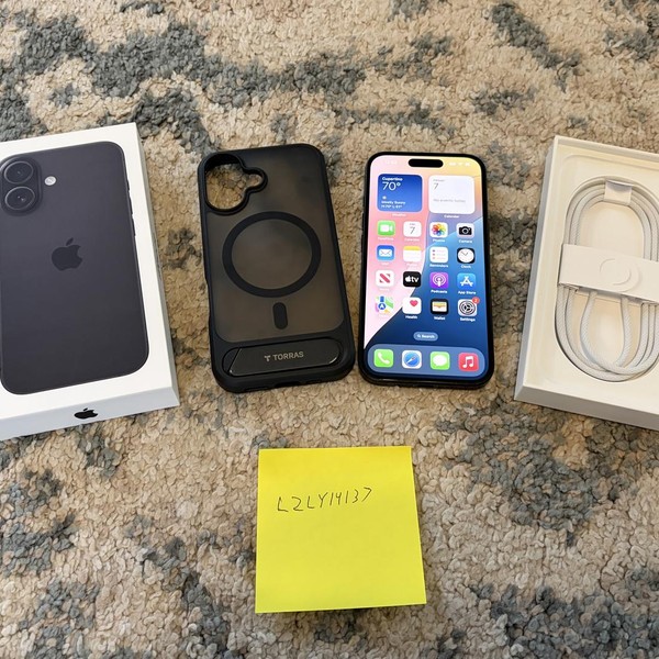 Apple iPhone 16 - Unlocked, 128 GB, Black, A3081