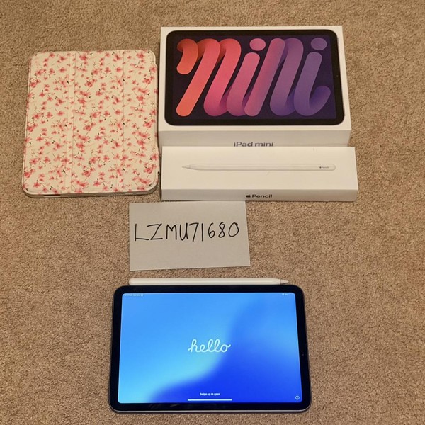 Apple iPad Mini 6th Gen - Wi-Fi, 64 GB, Purple, A2567