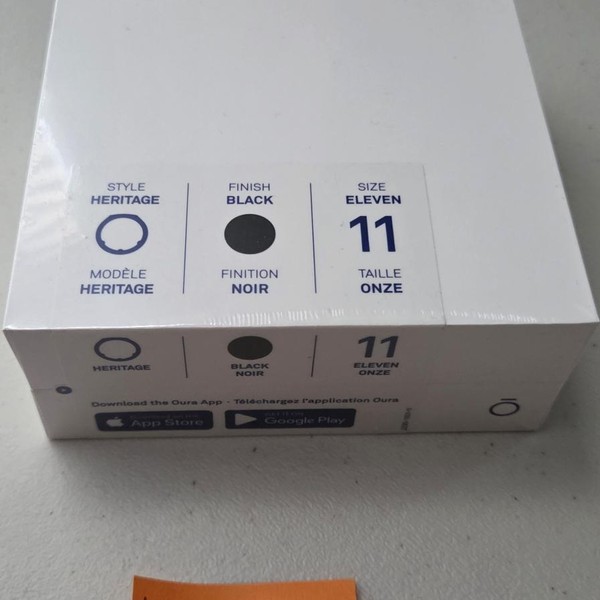 Oura Ring Gen 3 - Black, Size 11, Heritage