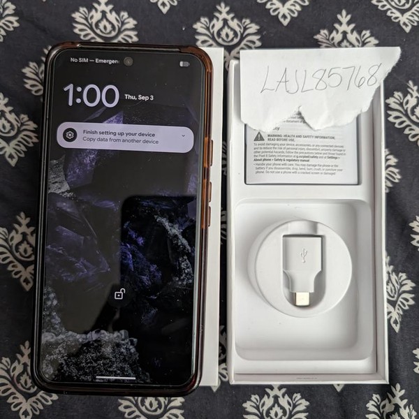 Google Pixel 8 - Unlocked, 128 GB, Obsidian, 8 GB, G9BQD, Sub-6 5G