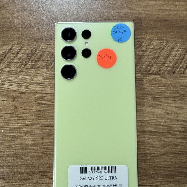 Samsung Galaxy S23 Ultra - Unlocked, 512 GB, Lime Green, 12 GB, SM-S918U1