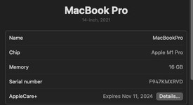 Good
													MacBook Pro 2021 - 14" - Apple M1 Pro 8-core, Gray, 512 GB, 16 GB, photo 3 of 16