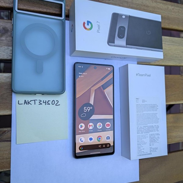 Google Pixel 7 - Unlocked, 128 GB, Obsidian, 8 GB, GVU6C, Sub-6 5G