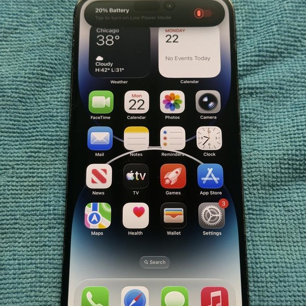 Apple iPhone 14 Pro Max - Unlocked, 128 GB, Black, A2651