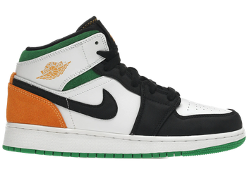 Jordan 1 Mid SE White Laser Orange Lucky Green (GS) for sale