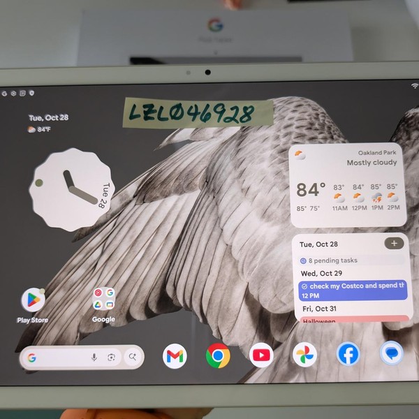 Google Pixel Tablet 11 inch - Wi-Fi, 256 GB, Porcelain, 8 GB, NO Dock