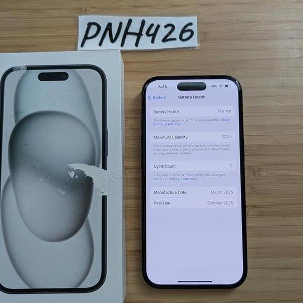 Apple iPhone 15 - Unlocked, 128 GB, Black, A2846