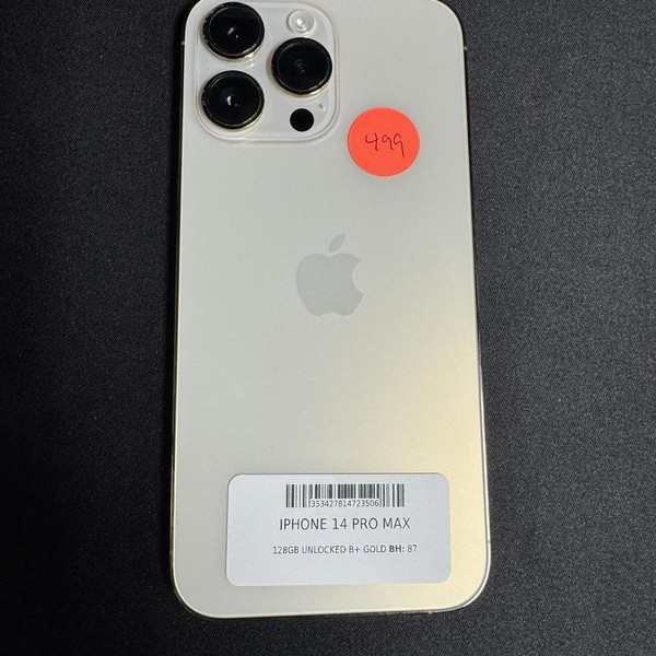 Apple iPhone 14 Pro Max - Unlocked, 128 GB, Gold, A2651