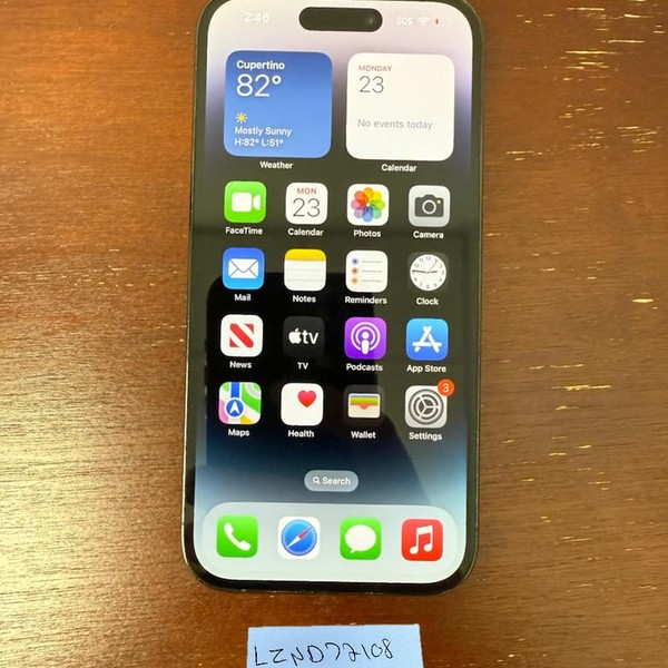 Apple iPhone 14 Pro - Unlocked, 256 GB, Black, A2650